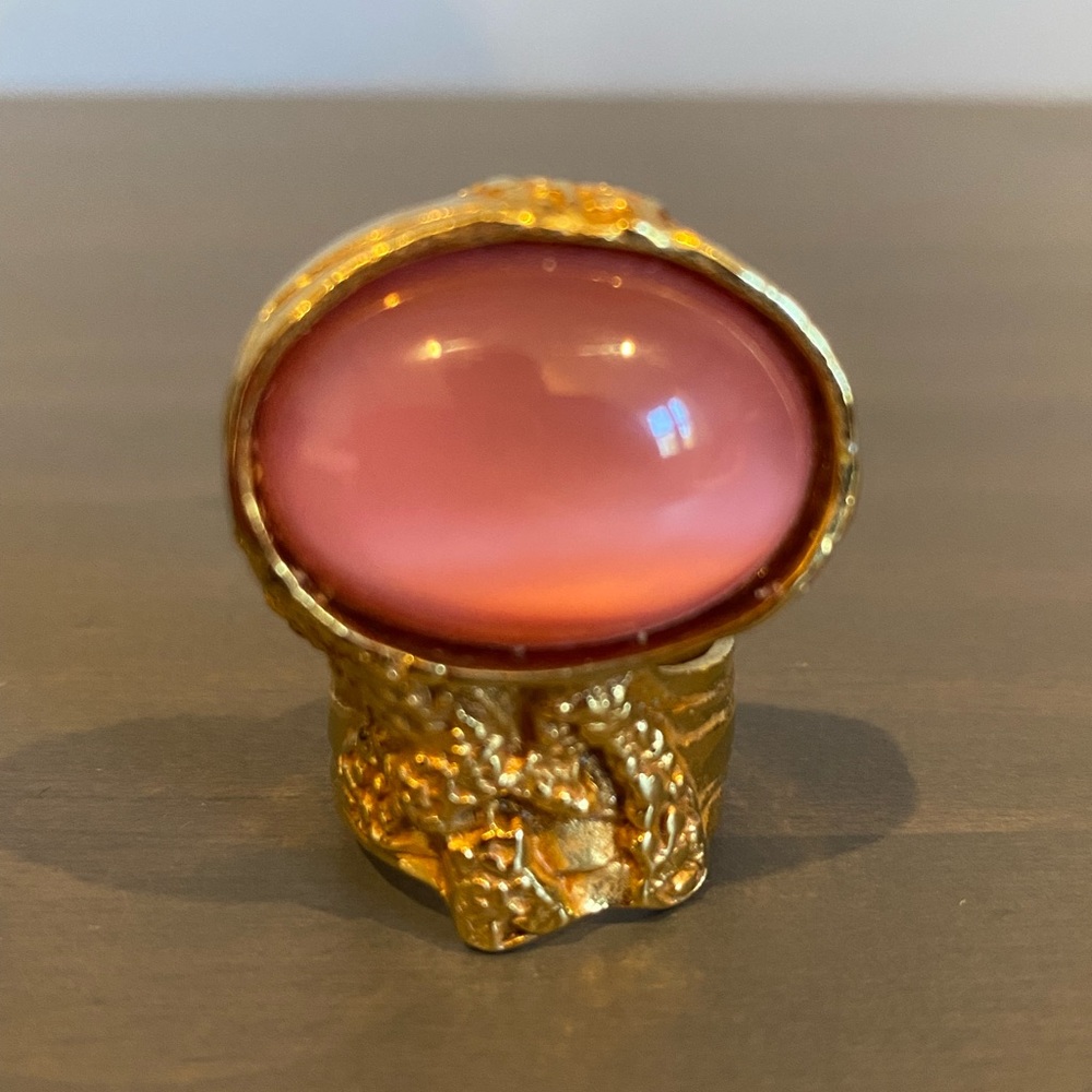 Yves Saint Laurent Gold Tone Arty Cocktail Ring